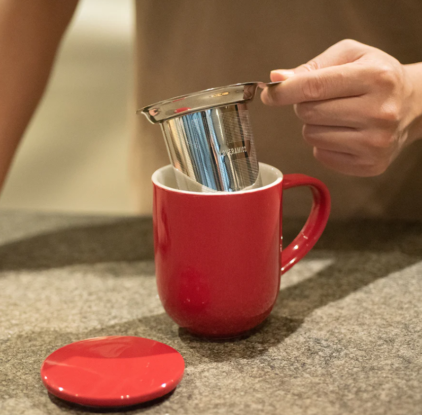 PRO TEA 300ML MUG WITH INFUSER & LID