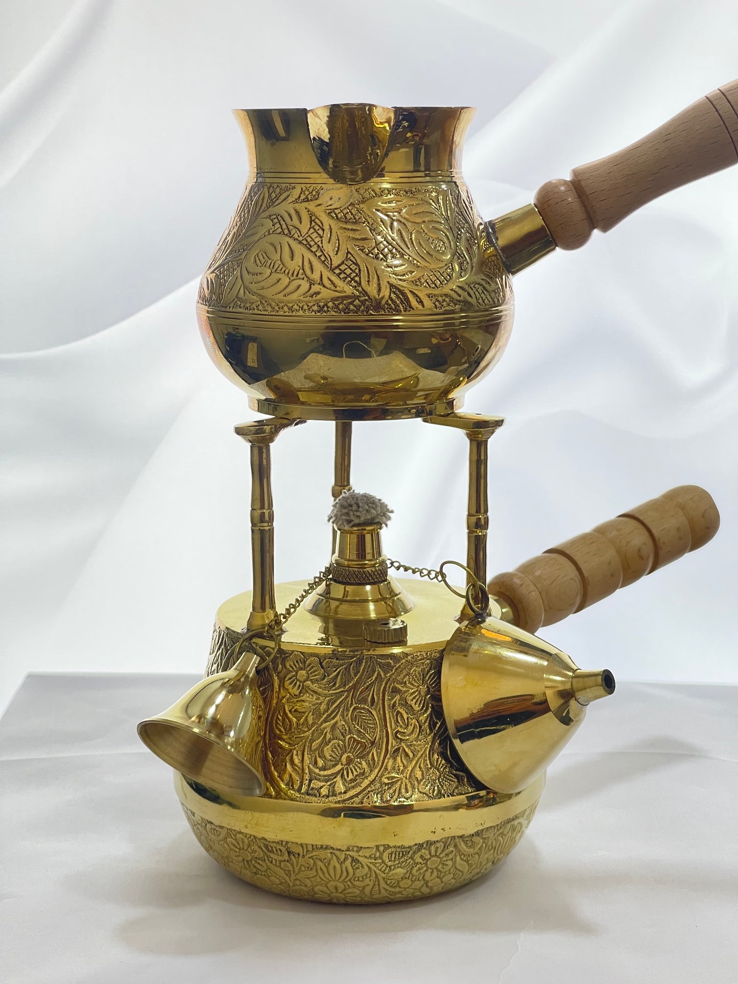  بابور (سبرتاية)مع غلاية قهوة نحاسيه حجم ٣٠٠ مل يدويه الصنع